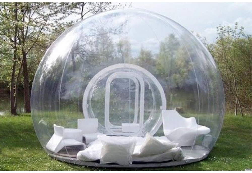 cabaña transparente hinchable
