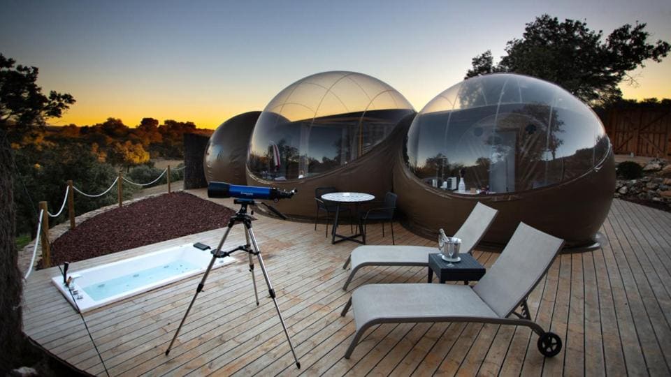 alojamiento en castilla la mancha con telescopio hotel iglu cupula miluna open nature rooms