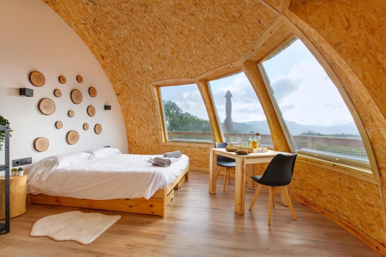 interior del domo cupula en irati barnean en navarra
